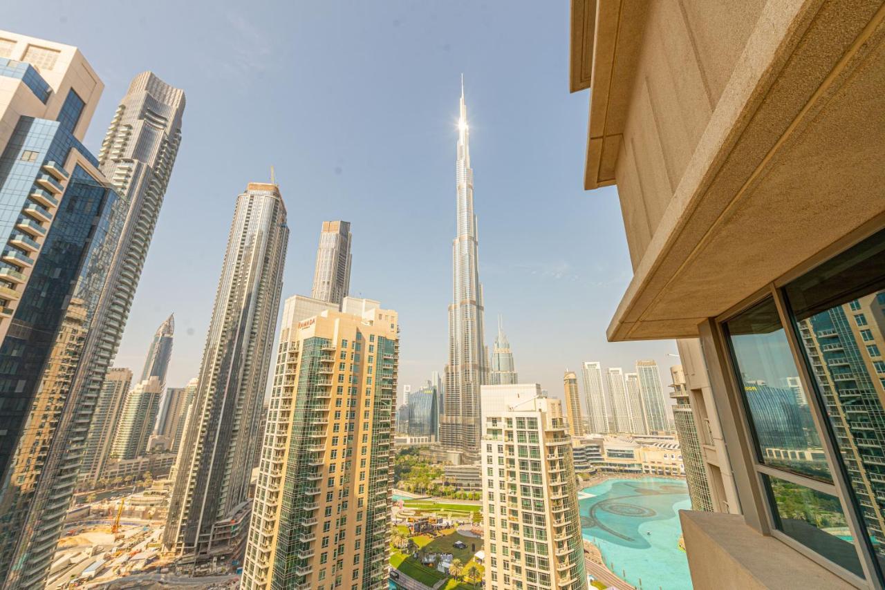 First Class 2Br With Full Burj Khalifa And Fountain View Dubái Exterior foto